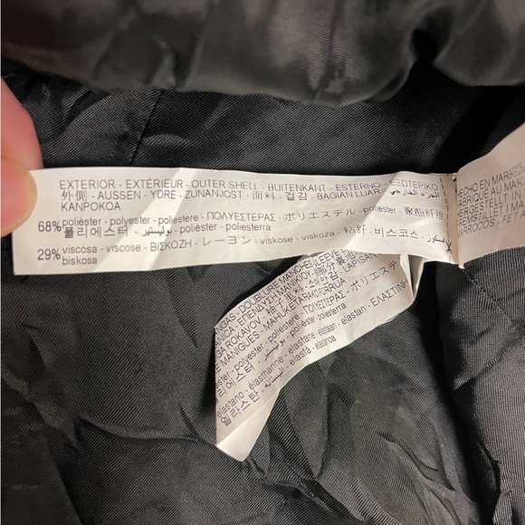 Zara Blazer Jacket Women's Size‎ Large Dark Green Structured Double-Breasted - Picture 10 of 10